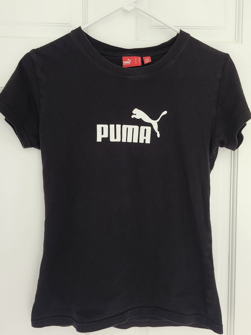 Medium Puma Black Short Sleeve Tee with White Logo